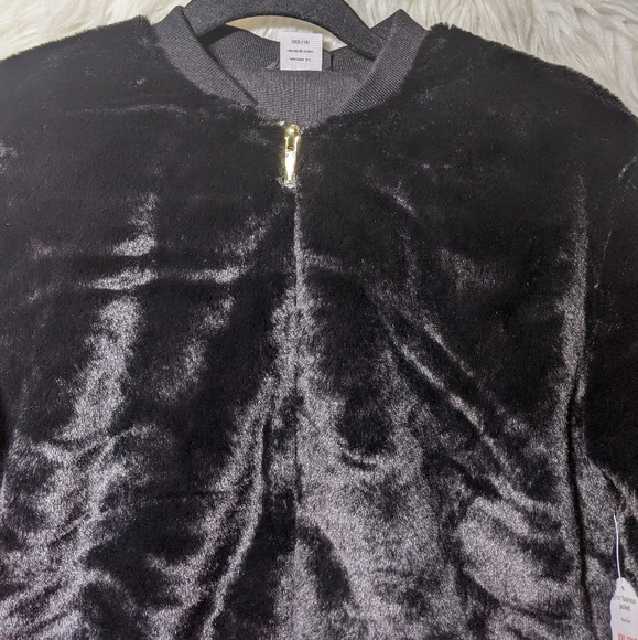 NWT Faux Fur Black Bomber - Picture 4 of 11